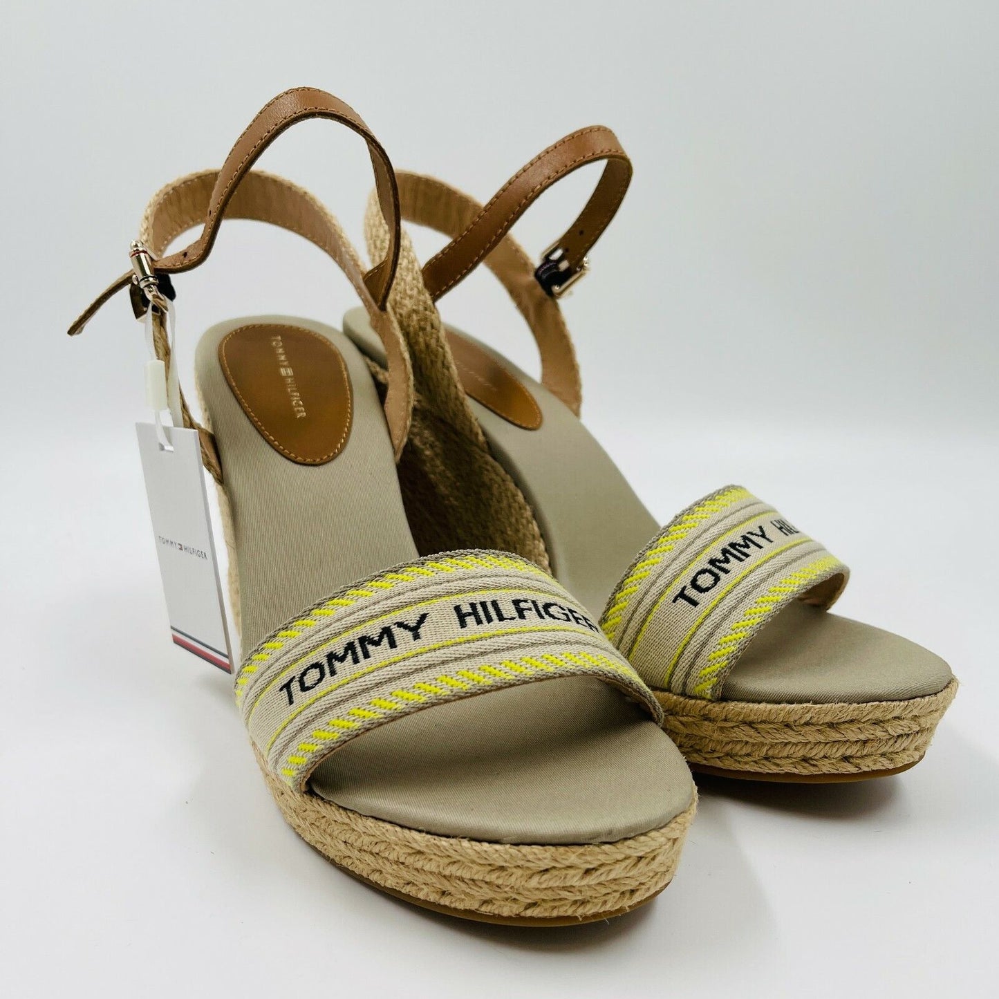 Tommy Hilfiger High Wedge Espadrille Sandal Heels Size EUR 42 UK 7.5 US 10