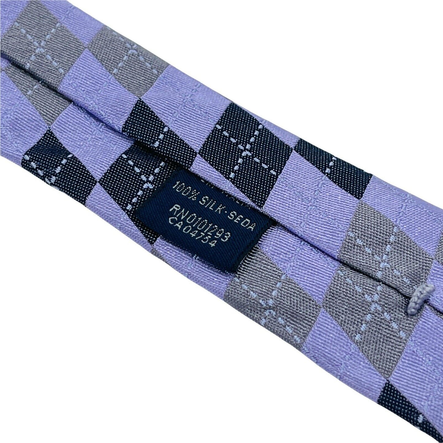 GANT Purple Check Print 100% Silk Hand Made Tie