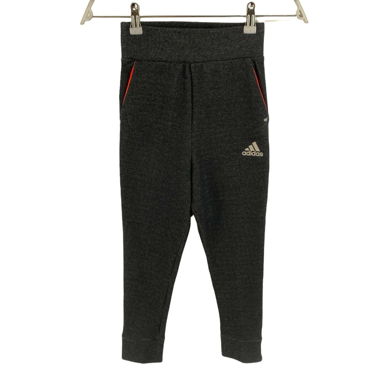 Adidas Boys Grey Low Cropped Sweat Pants Trousers Size 5 - 6 Years