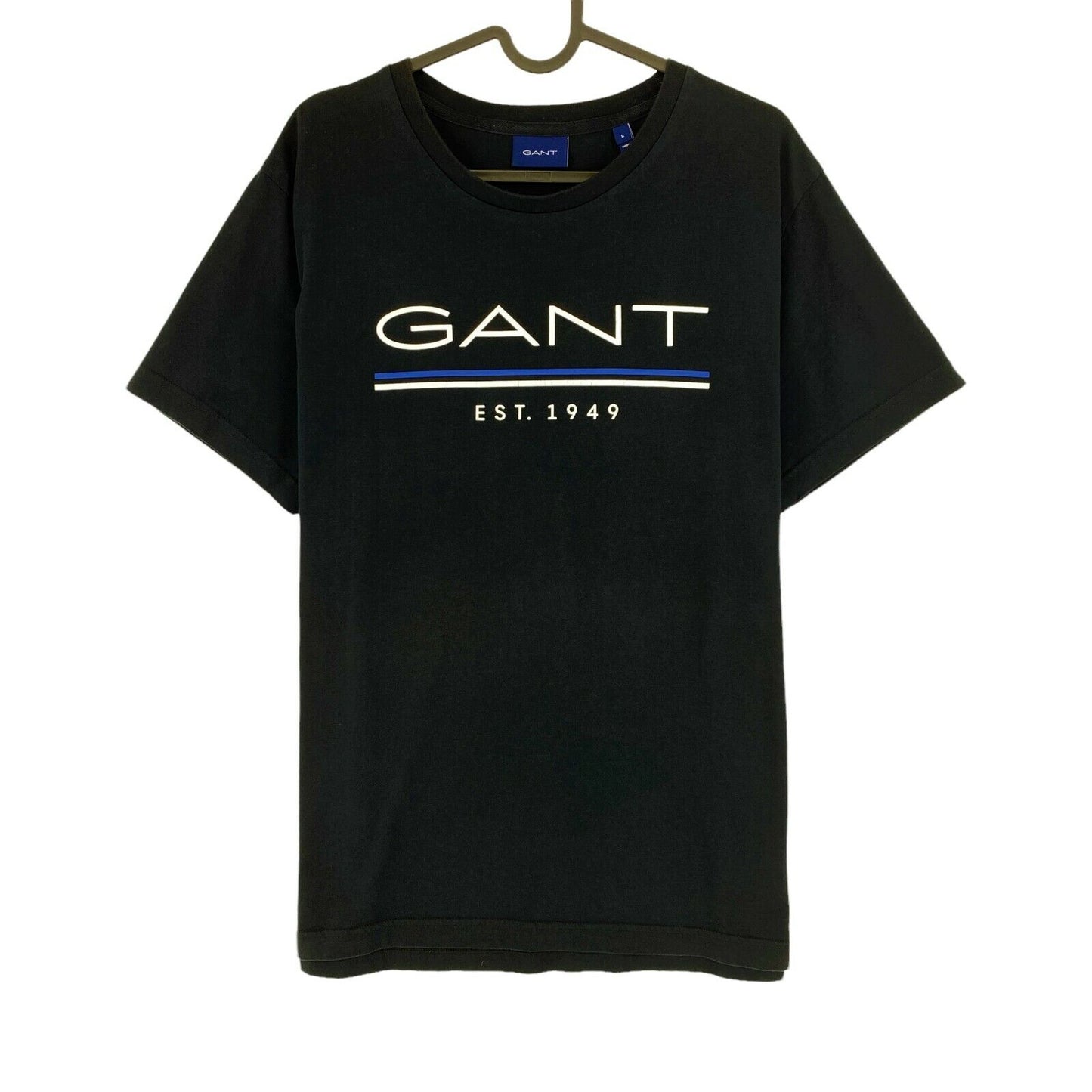 GANT Navy Blue Big Logo Crew Neck T Shirt Size L