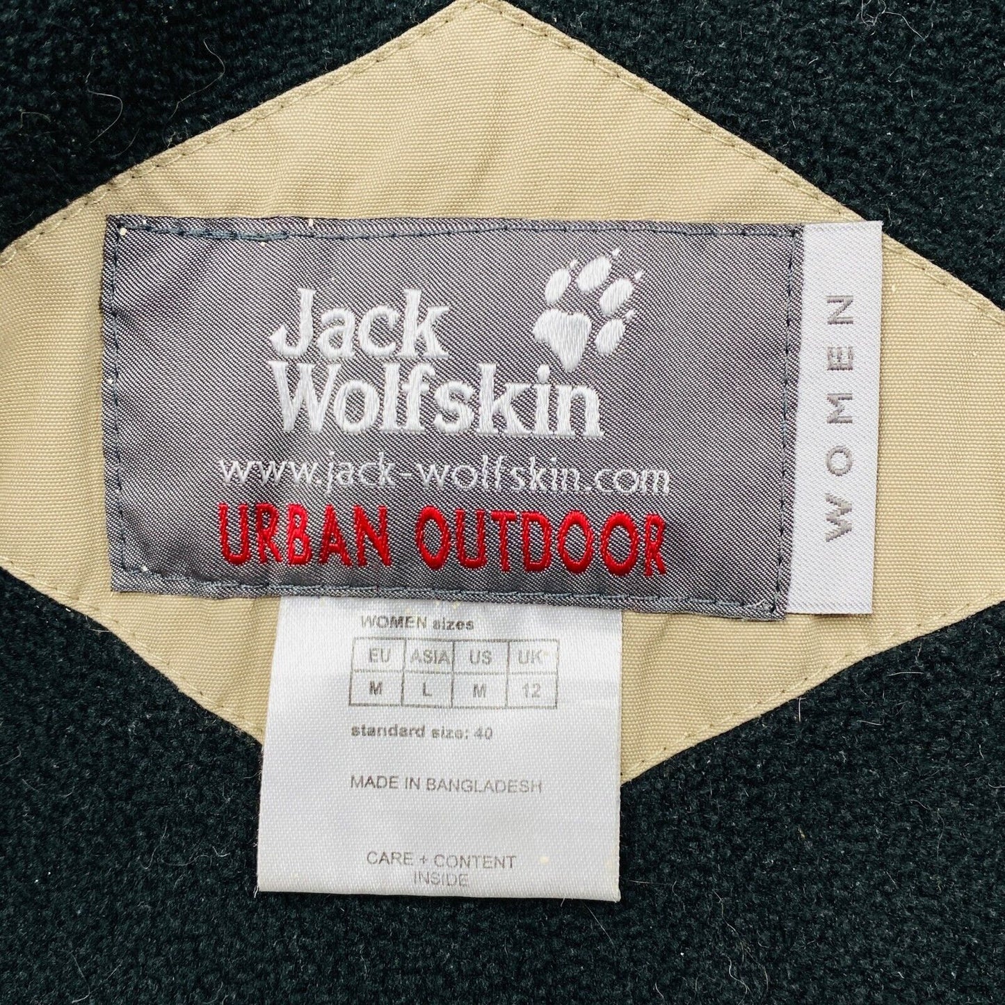 Jack Wolfskin Texapore Microguard Hellbraun Kapuzenjacke Mantel Gr. M