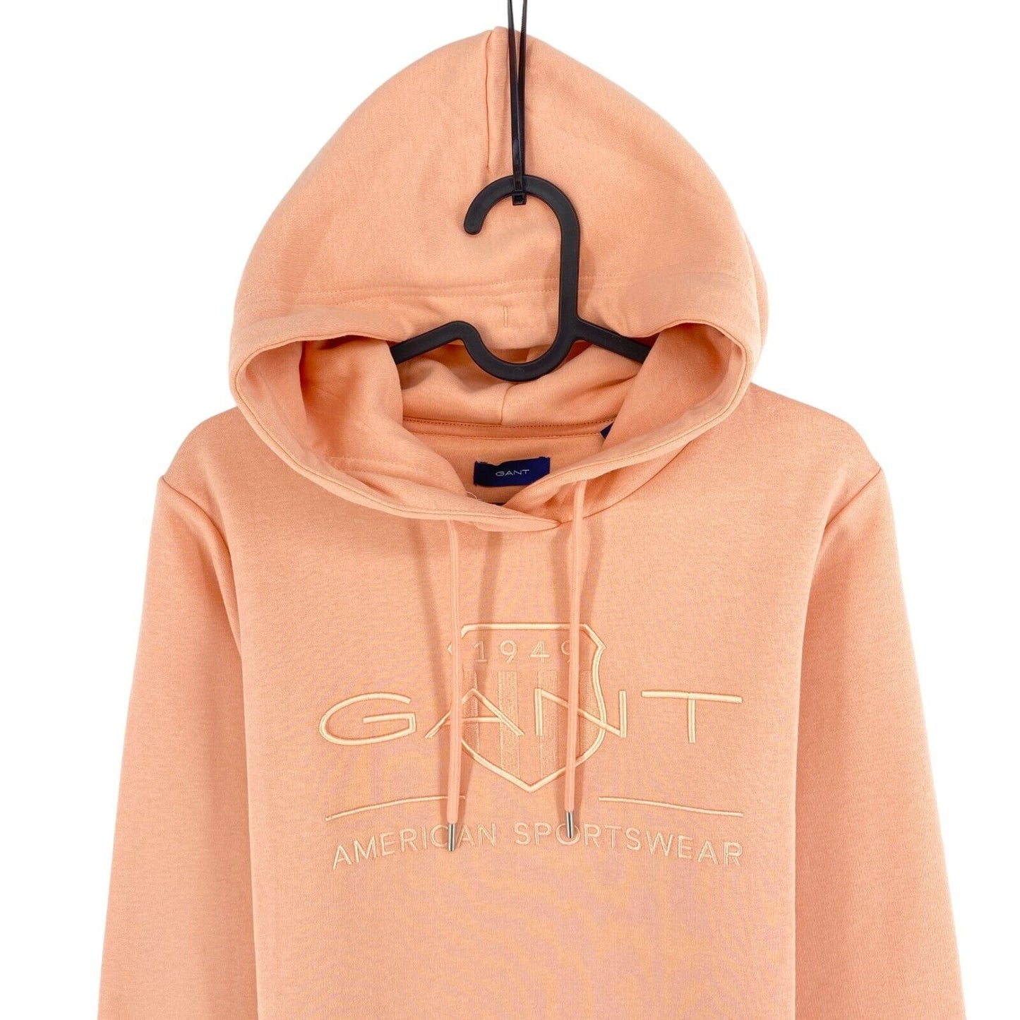 GANT Pinkish Orange Tonal Archive Shield Hoodie Sweater Jumper Size XS