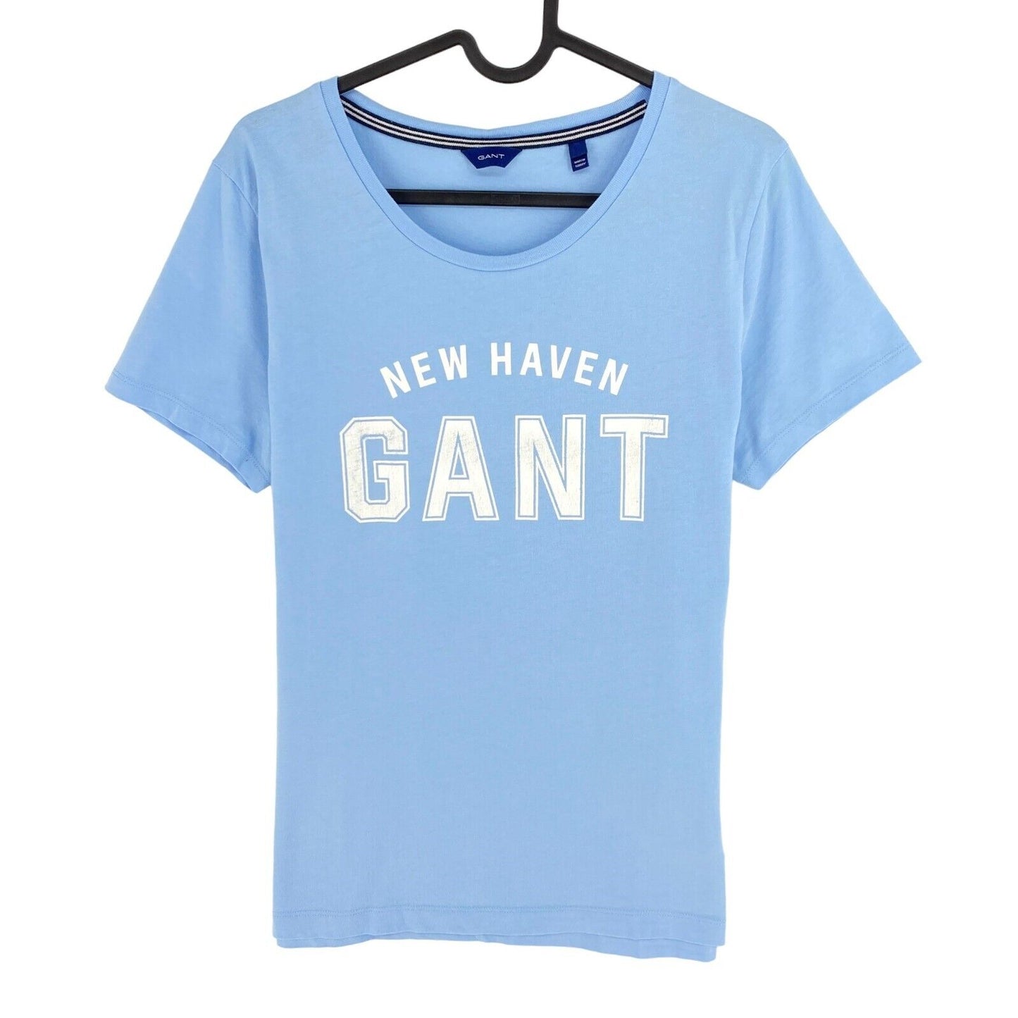 GANT T-shirt à col rond avec logo bleu clair taille XL