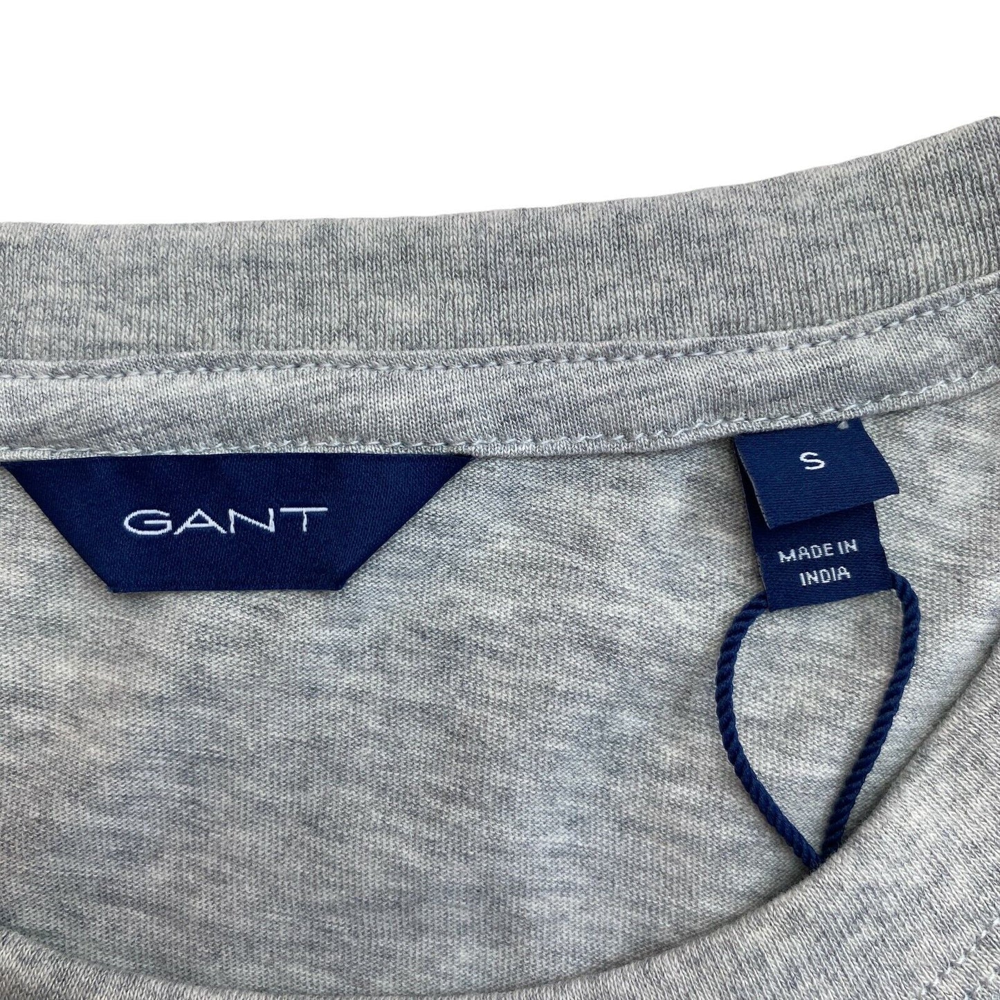 GANT Gris Pivoine Logo Graphique Crew Neck T-Shirt Top Taille S