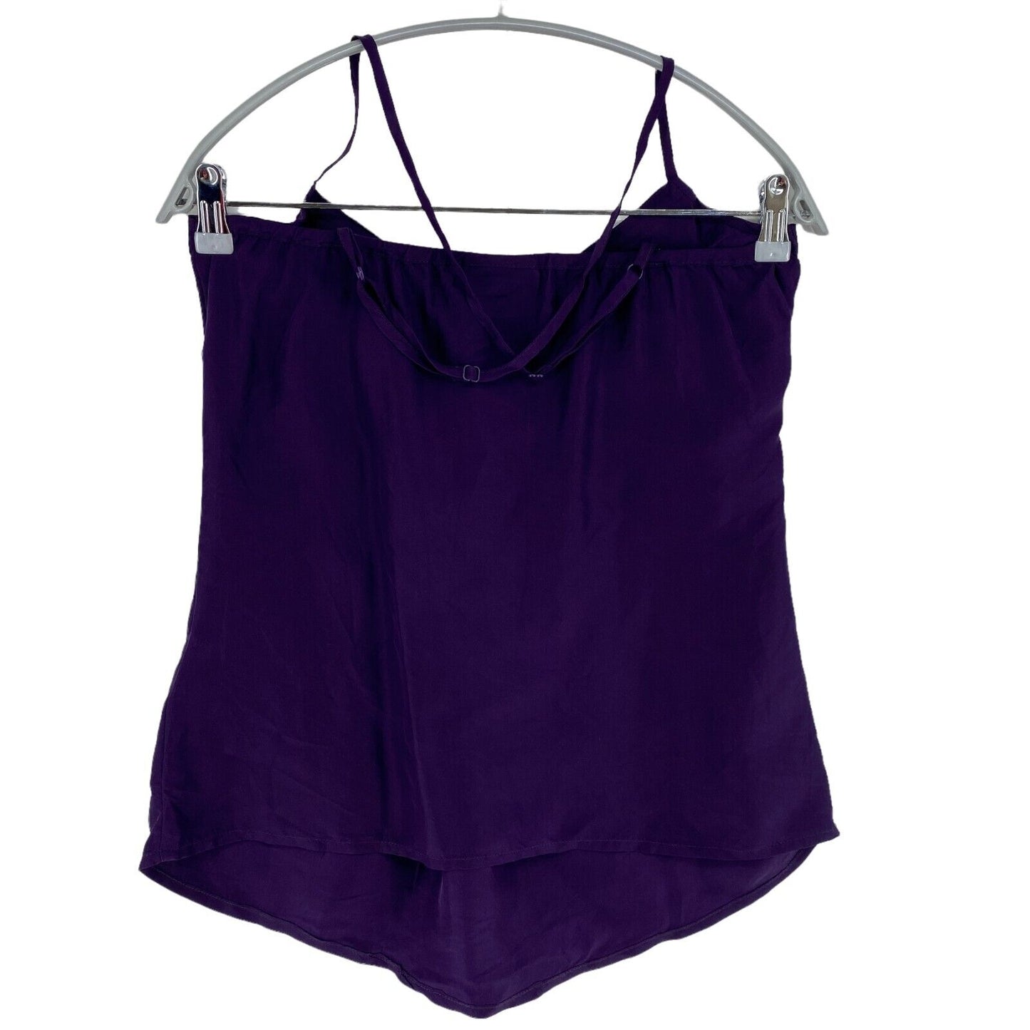 MEXX Violet 100% Soie Col en V Top Blouse Taille EU 36 40 UK 10 14 US 6 10