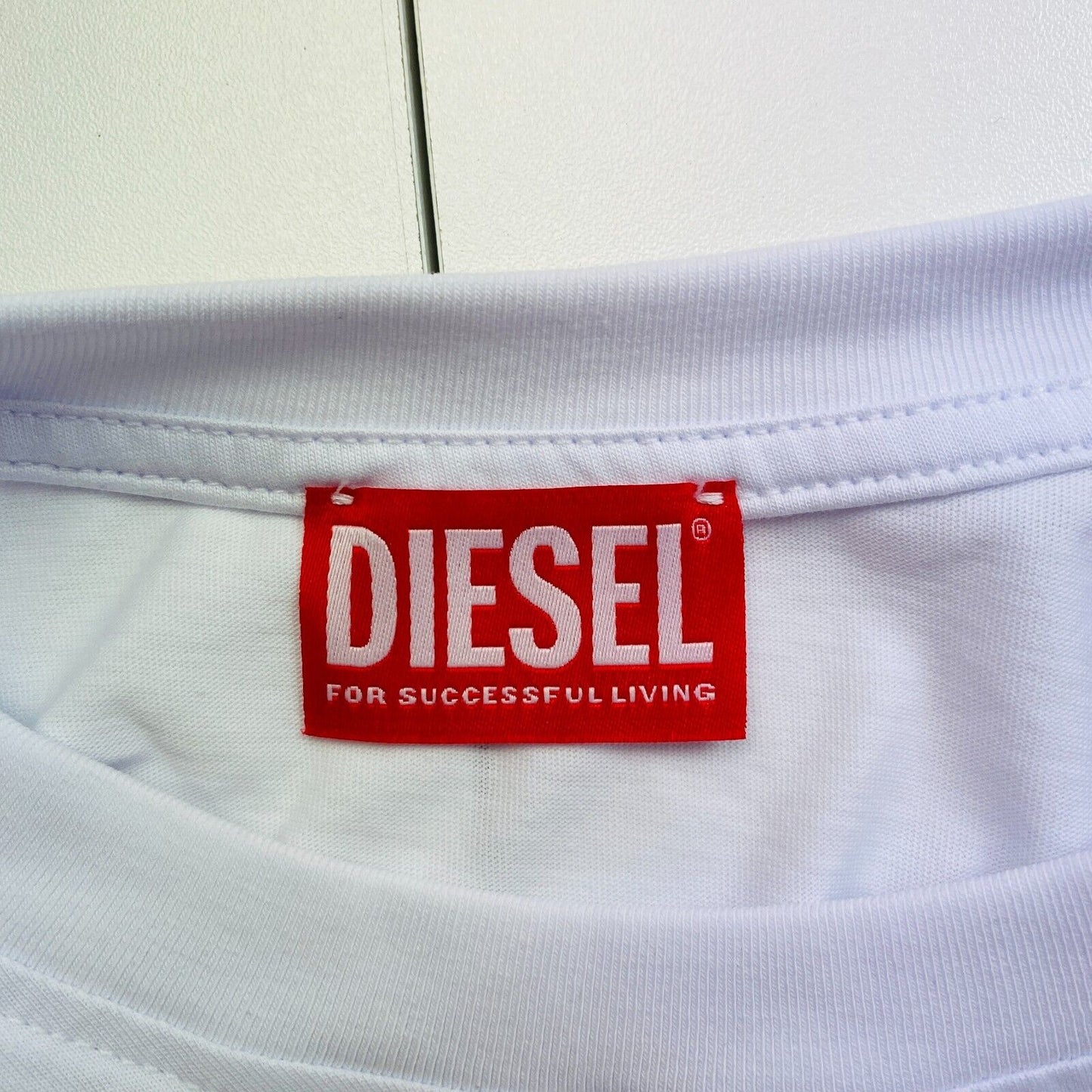 DIESEL Women White T-ROWY-OD Crew Neck SS T Shirt Size XS