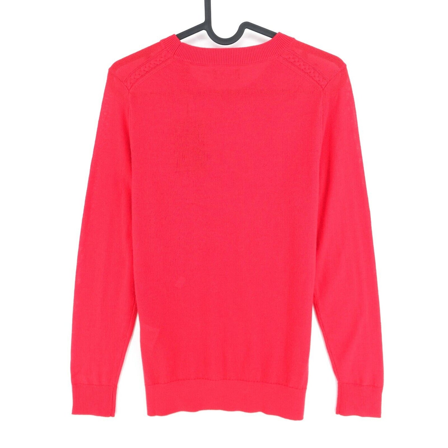 GANT Roter Pullover mit Rundhalsausschnitt, 100 % Wolle, Größe XS