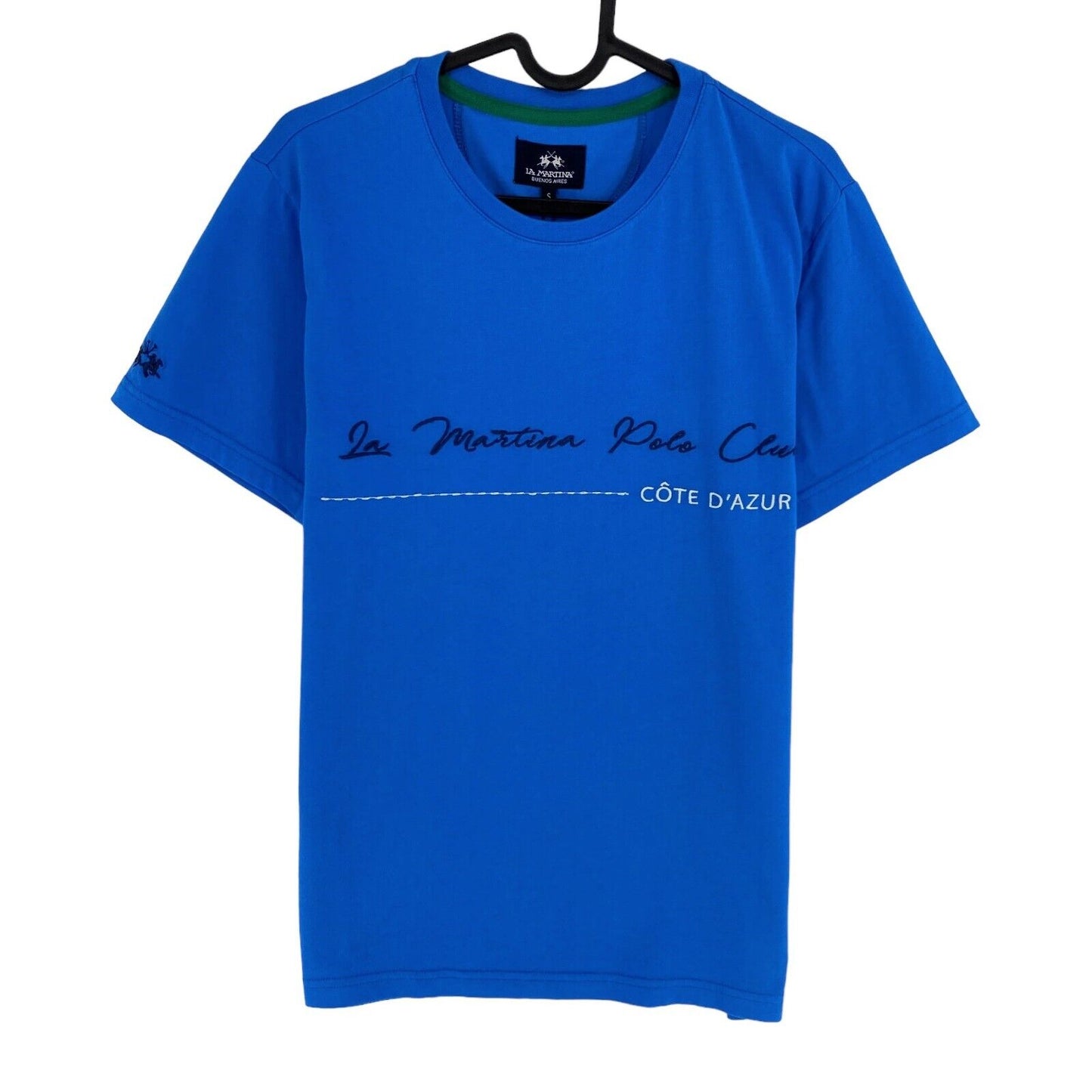 LA MARTINA T-shirt manches courtes en jersey de coton bleu taille S