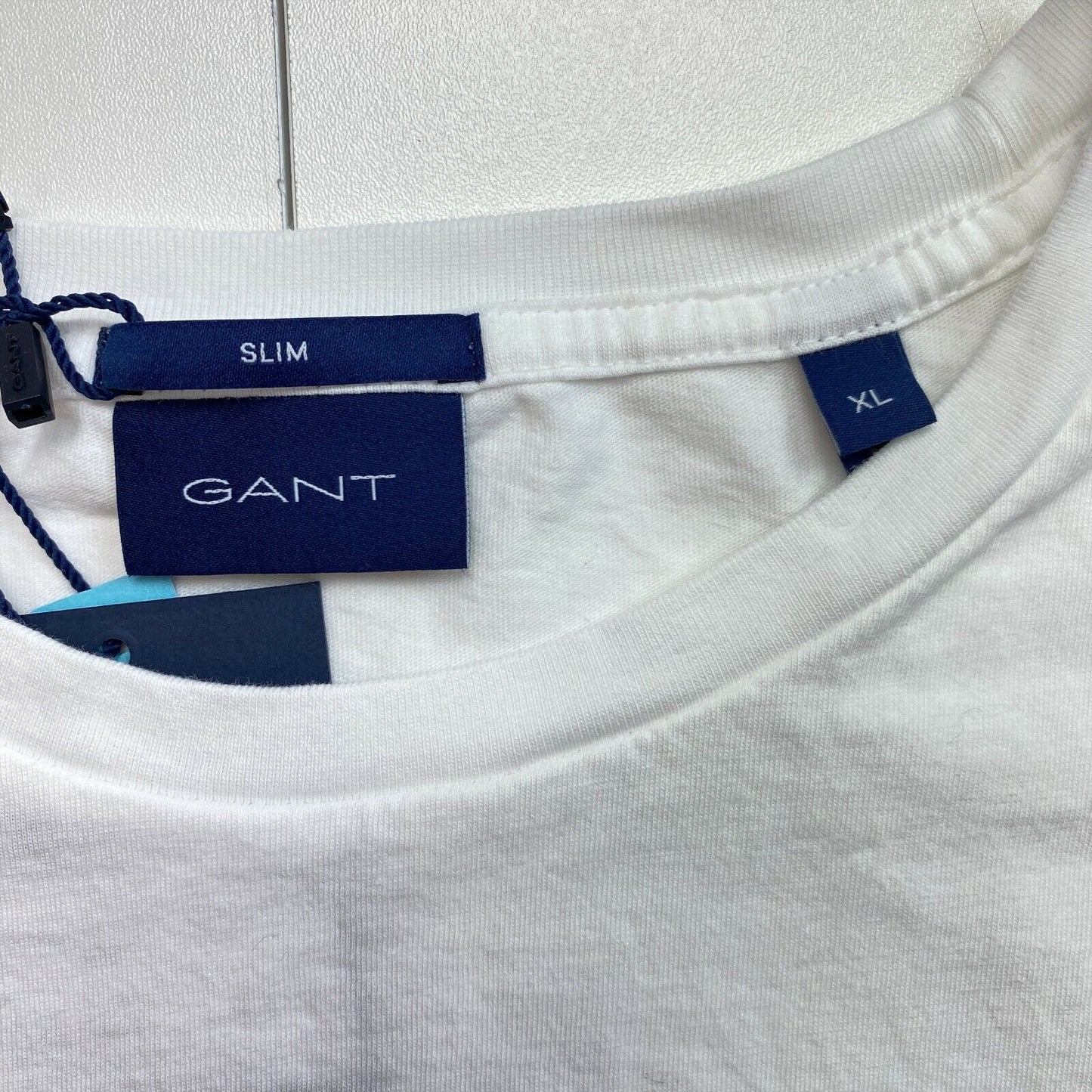 GANT White Original Slim Crew Neck T Shirt Top Size XL