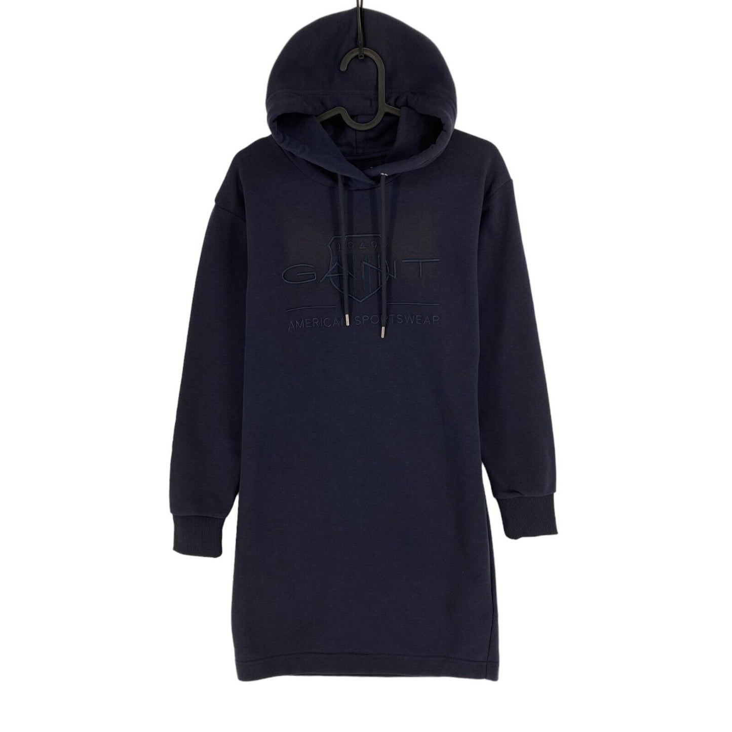 GANT Navy Blue Tonal Archive Shield Hoodie Dress Size XS