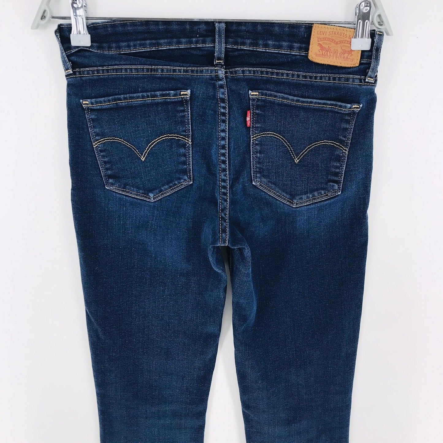 Levi's 711 Damen Jeans, Stretch, Skinny Fit, Dunkelblau, Größe W26 L32