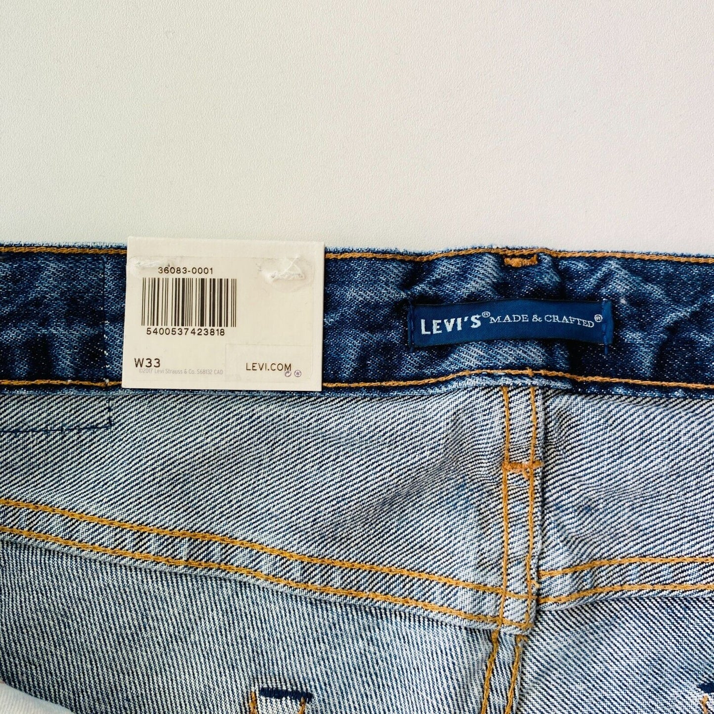 Levi's Made & Crafted RAIL STRAIGHT Blue Mens Regular Straight Fit Jeans W33