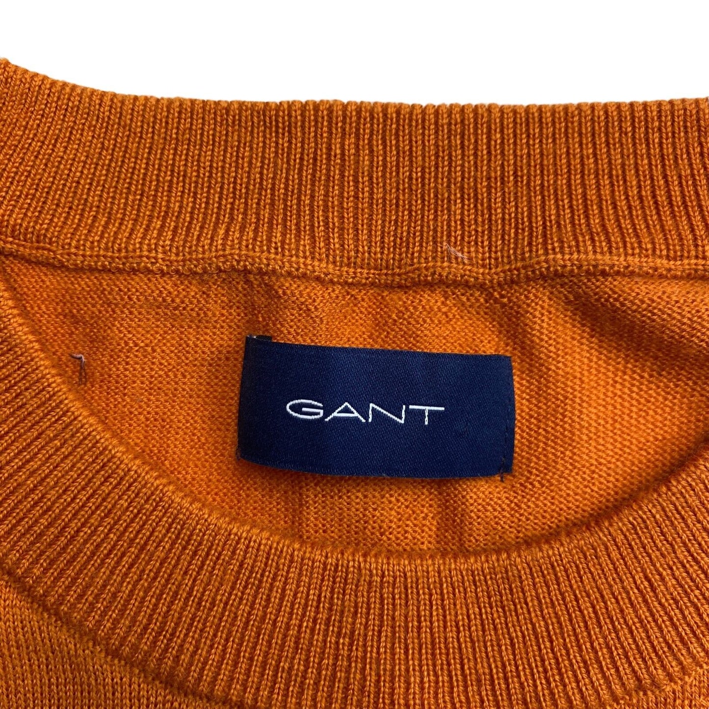 GANT Orange Crew Neck Wool Blend Sweater Pullover Size M