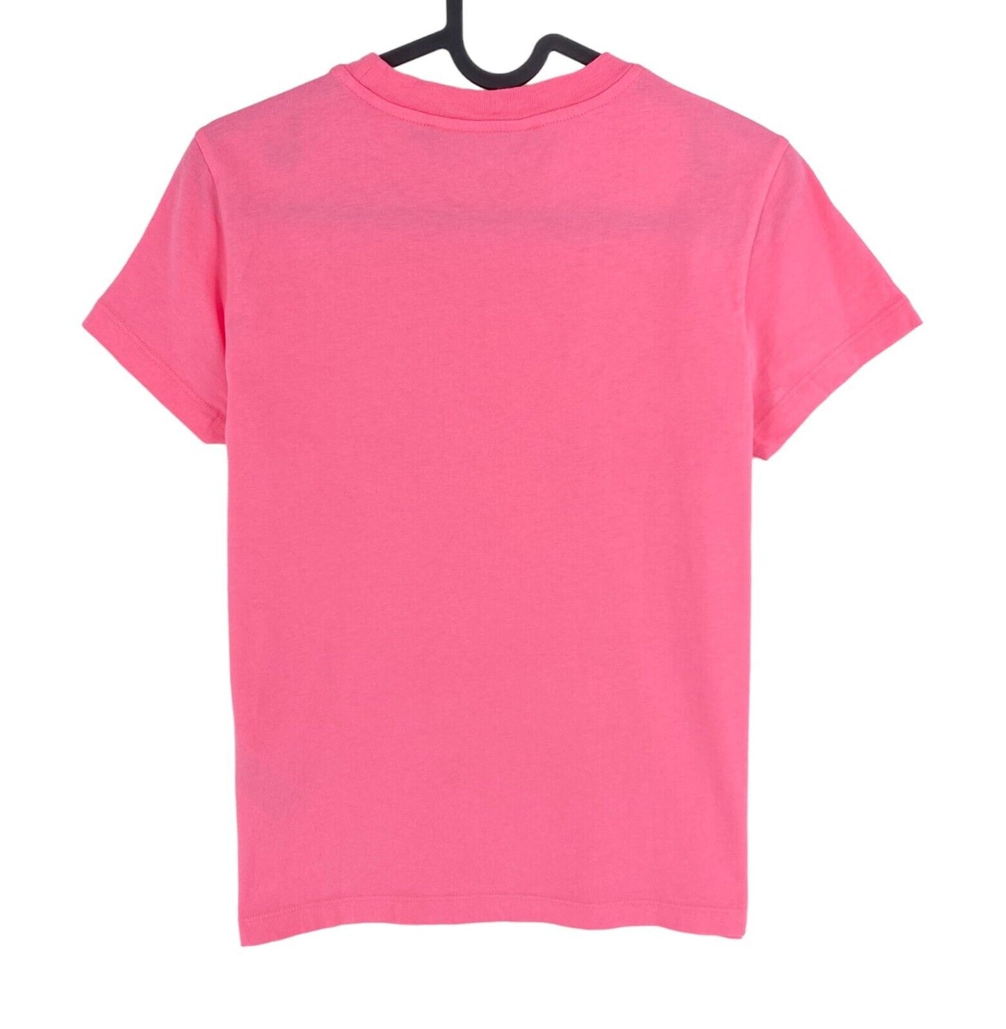 Karl Lagerfeld T-Shirt mit Rundhalsausschnitt und Strass-Logo, Größe XS, Rosa