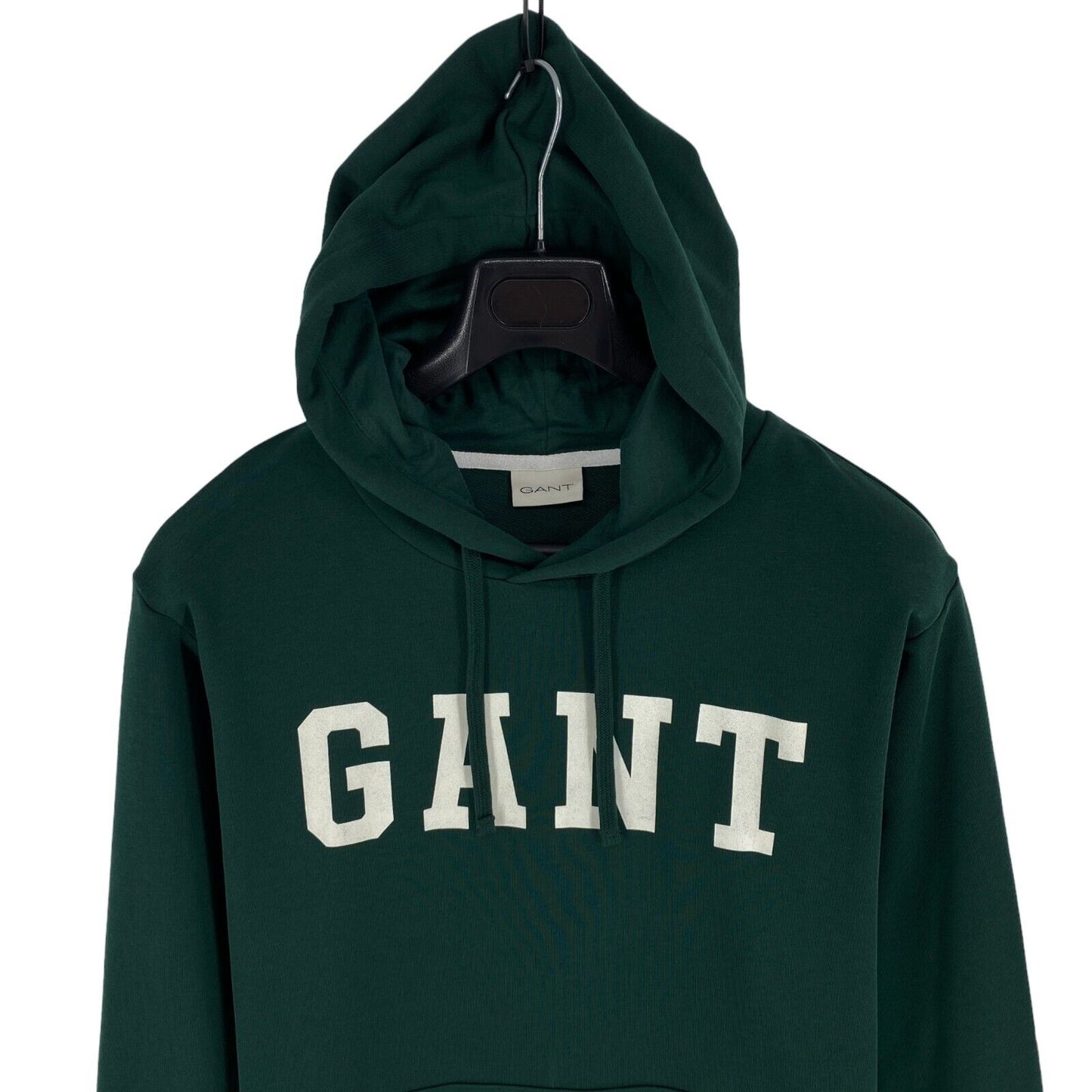 GANT Men Dark Green Logo Hoodie Sweater Pullover Jumper Size 2XL XXL