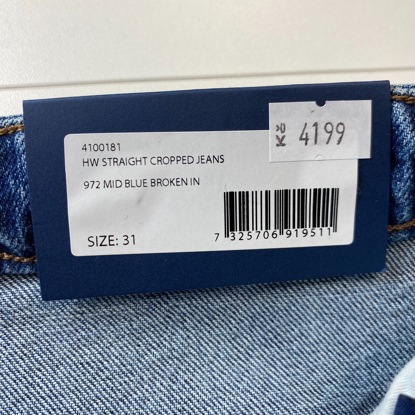 GANT Damen Jeans, hohe Taille, normale Passform, gerade Passform, Blau, Größe W31 L28