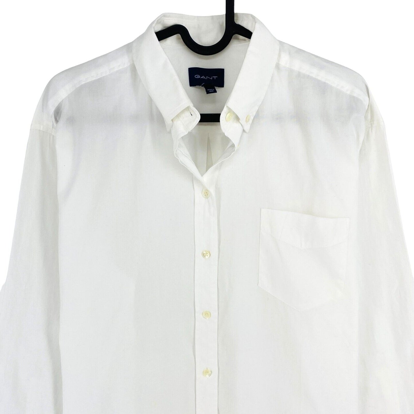 GANT Women White Regular GMT Washed Long Sleeve Shirt Size EU 36 UK 8 US 6