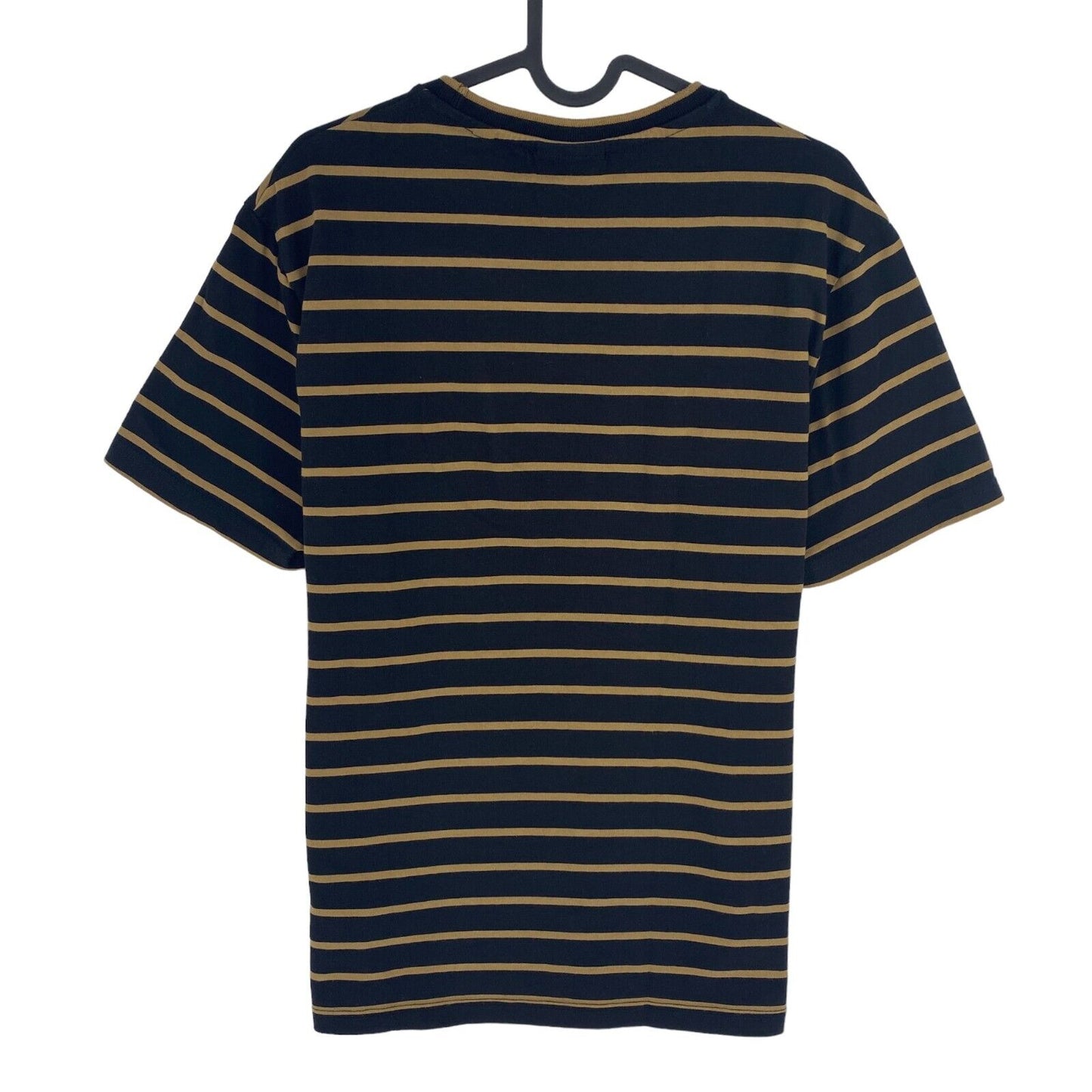 GANT Men Black Striped Crew Neck Short Sleeve T Shirt Size M