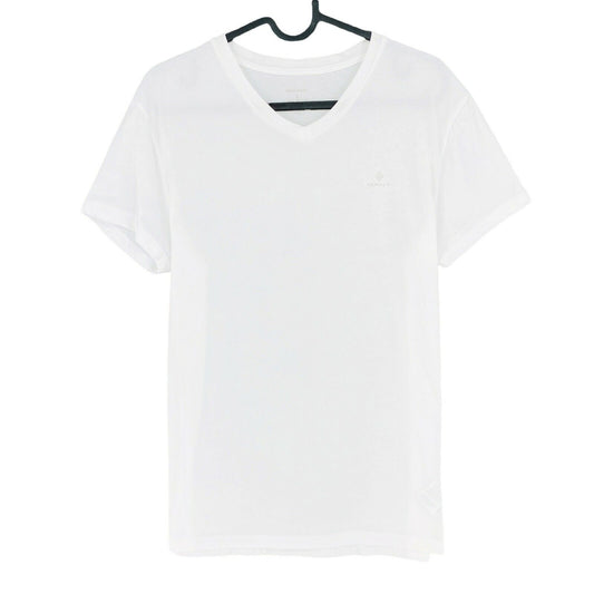 GANT White V Neck SS T Shirt Size S