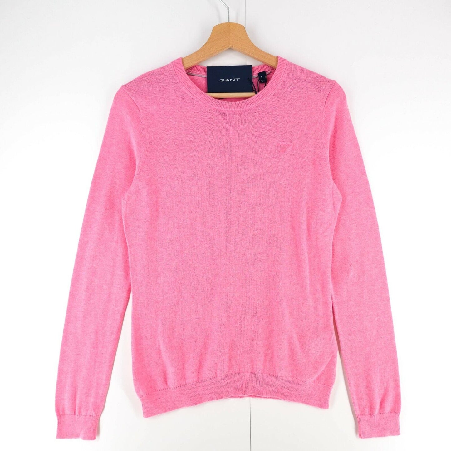 GANT Pull en coton à col rond rose Taille S