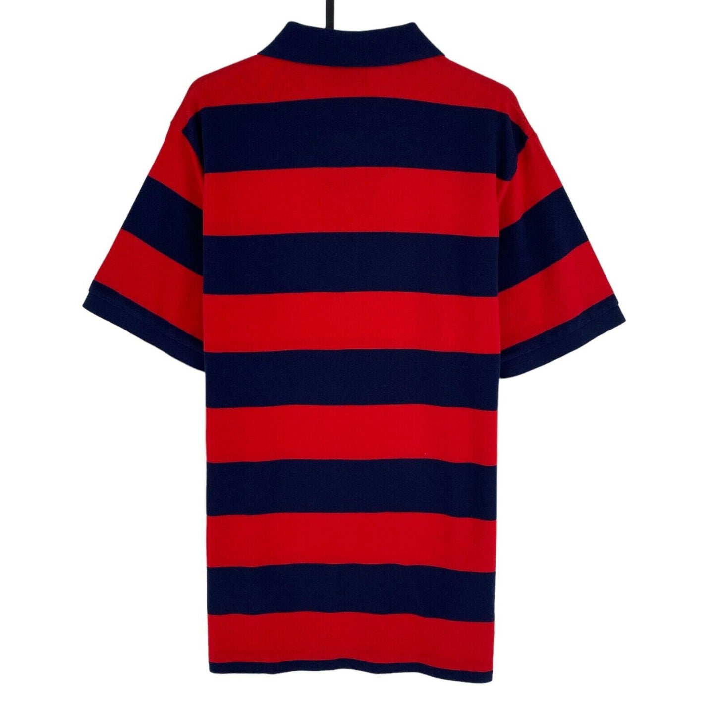 GANT Red Bar Stripe Pique Rugger Polo Shirt Size L