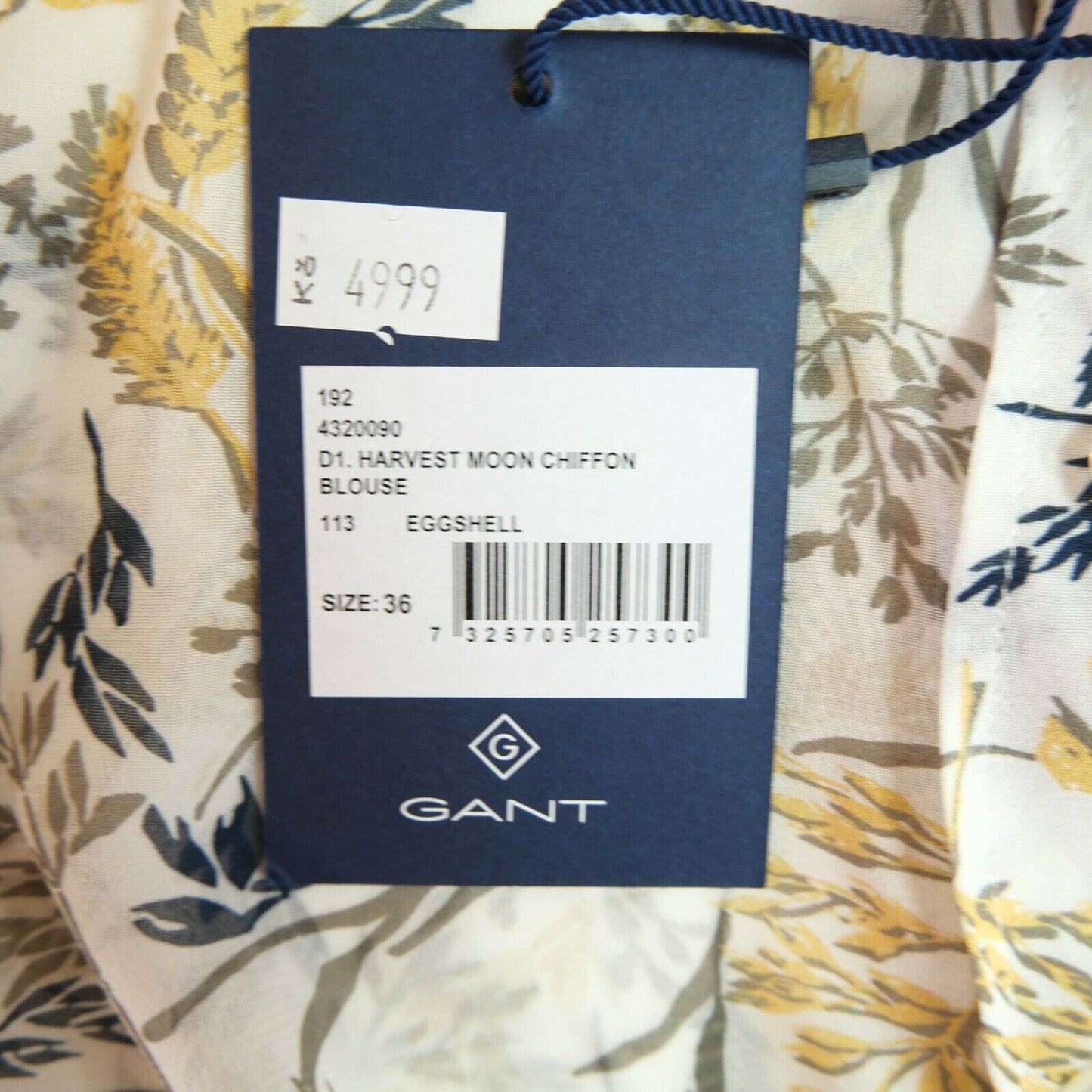 GANT White Harvest Moon Chiffon Blouse Shirt Size EUR 36 UK 10 US 6