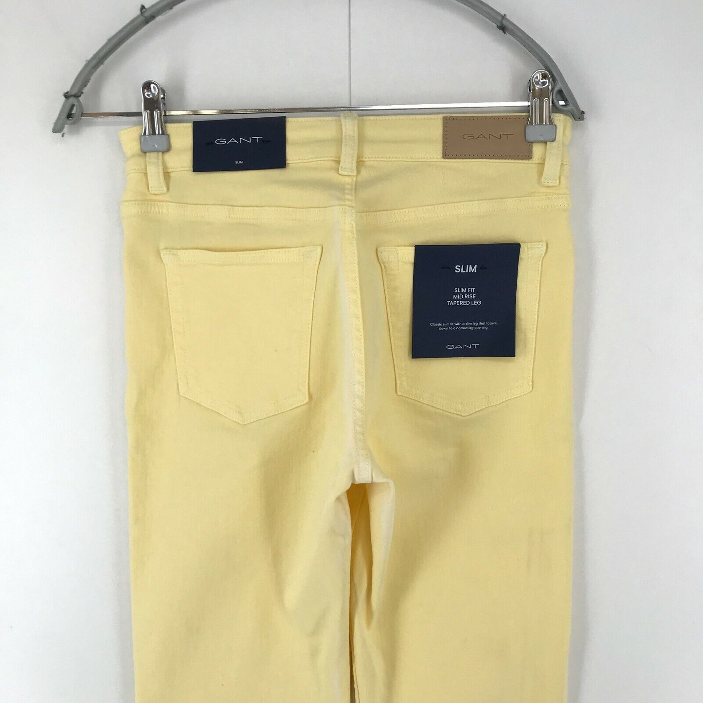 GANT Femmes Jaune Stretch Mid Rise Slim Fit Jeans Taille W27 L32