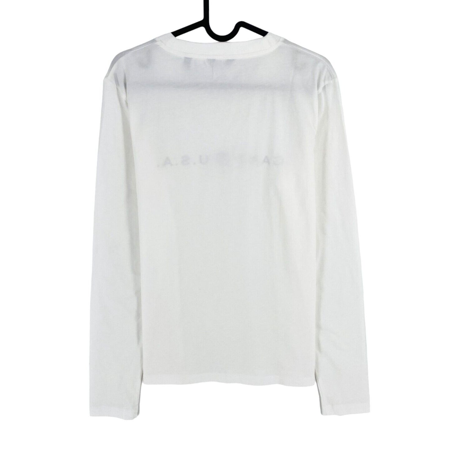 GANT White Logo Crew Neck Long Sleeves T Shirt Size L