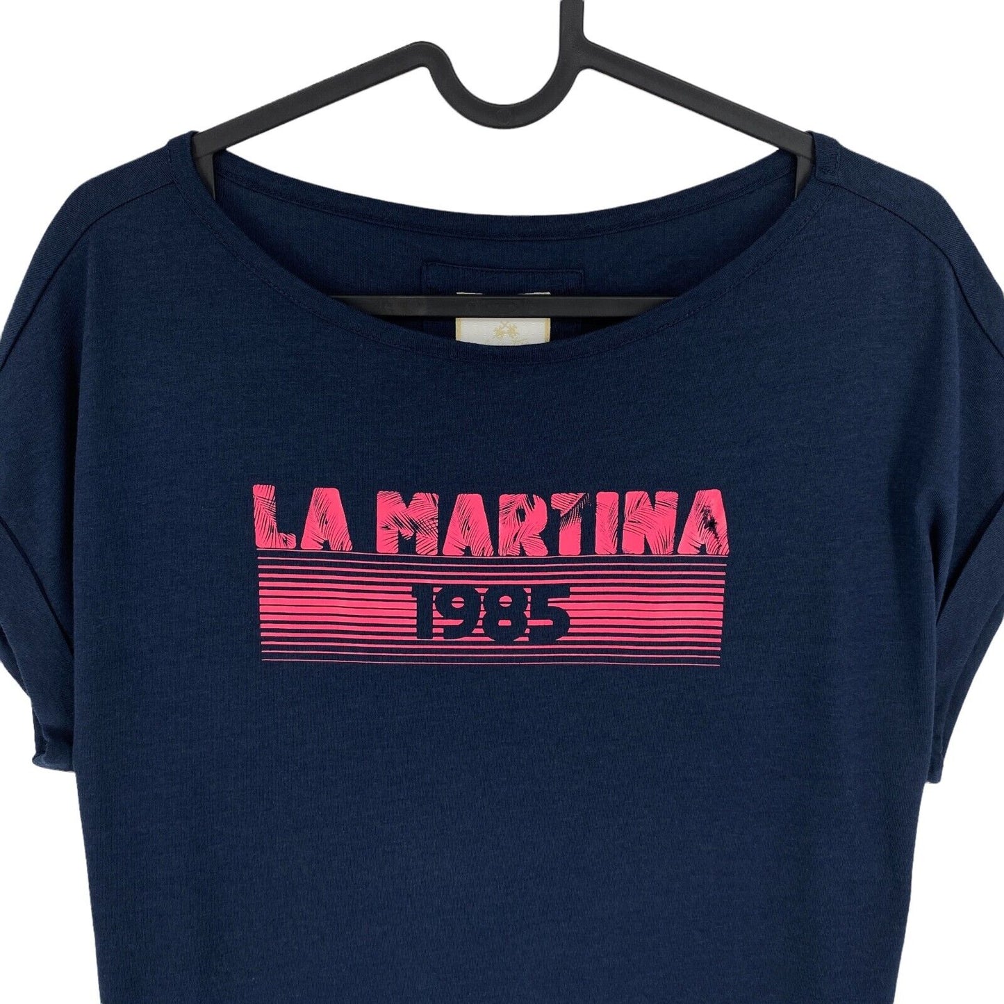 LA MARTINA T-Shirt aus Modaljersey mit Rundhalsausschnitt, Marineblau, Größe 2/S