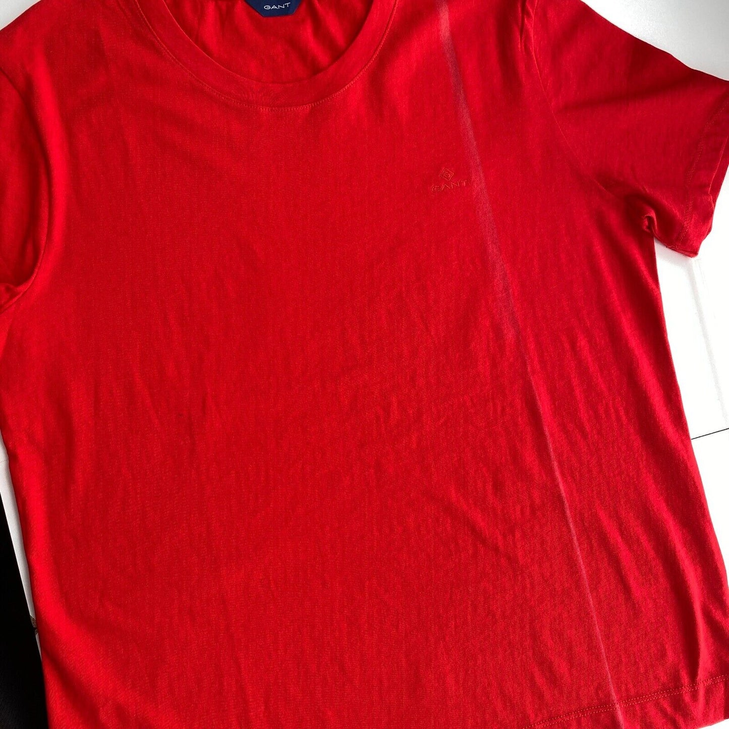 GANT Women Red The Original Crew Neck Short Sleeve T Shirt Size M