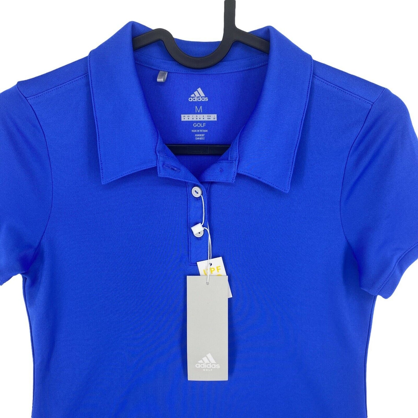 Adidas Golf Navy Blue Solid Short Sleeve Polo Shirt Size 11 - 12 Years