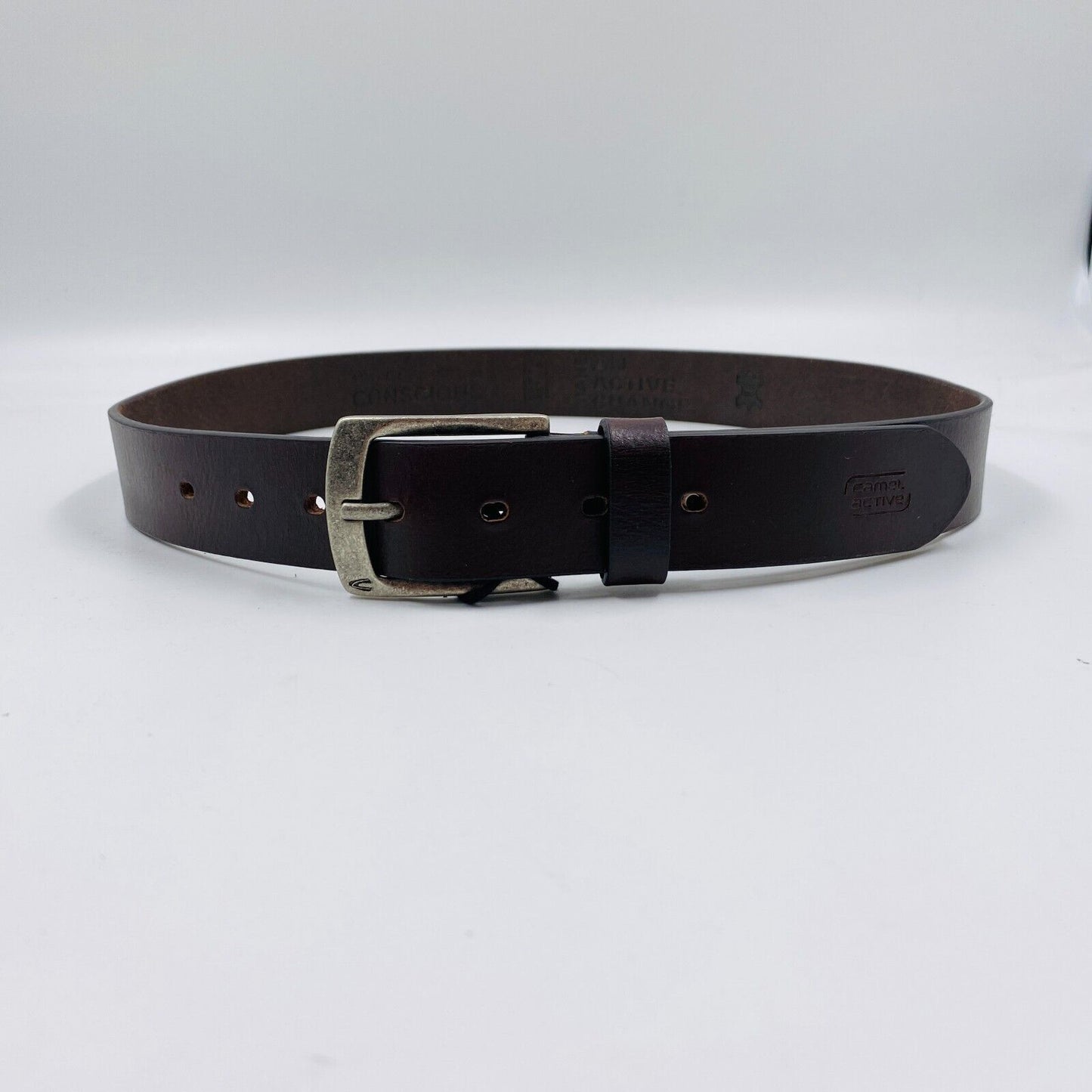 Camel Active Mens Dark Brown Classic Leather Belt Size M