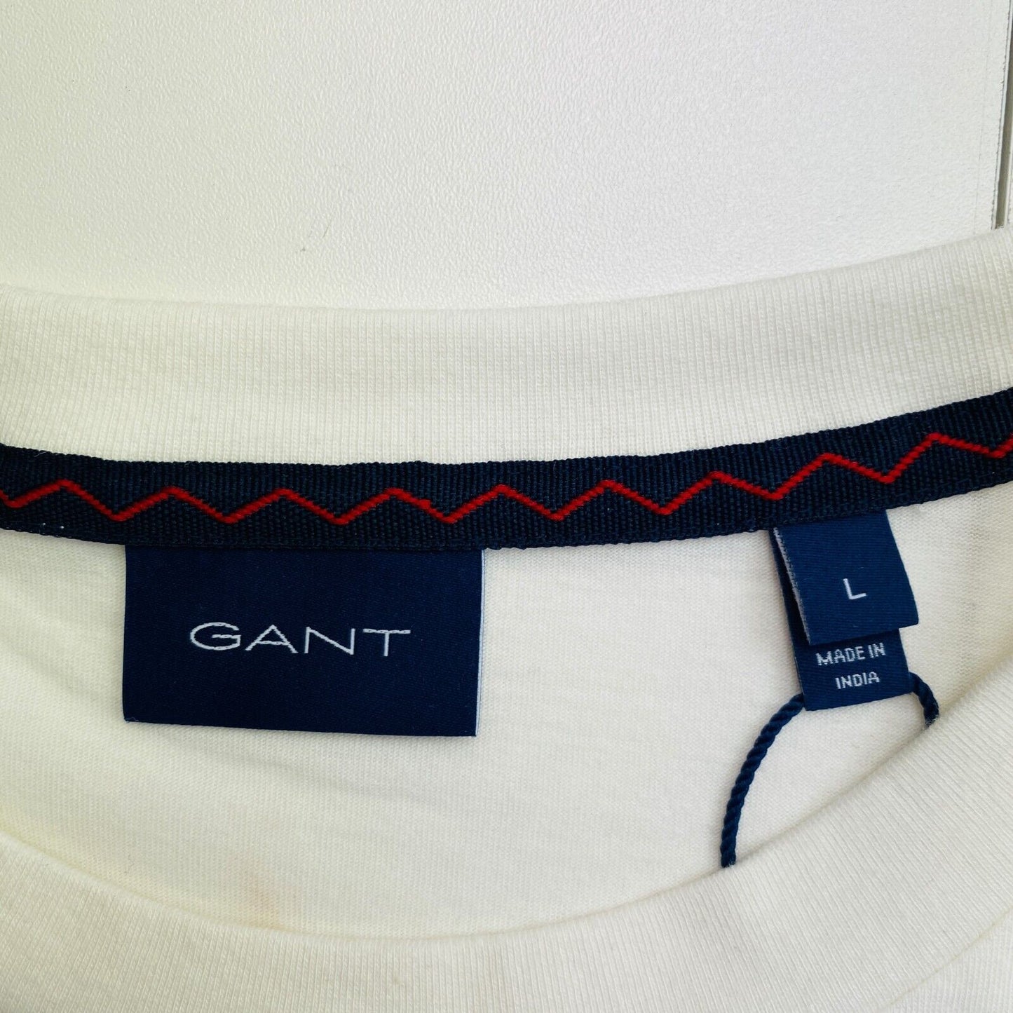 GANT White Nautical Logo Long Sleeves Crew Neck T Shirt Size L