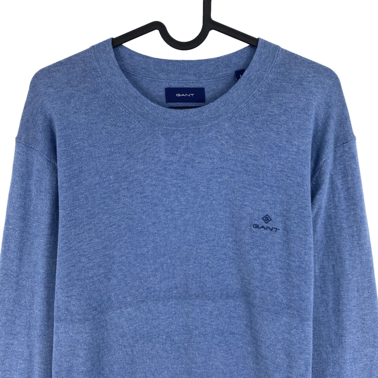 GANT Blue Cotton Cashmere Blend Crew Neck Sweater Pullover Size L