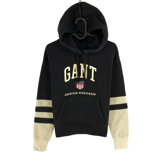 GANT Noir Rétro Bouclier Sweat À Capuche Pull Pull Taille S