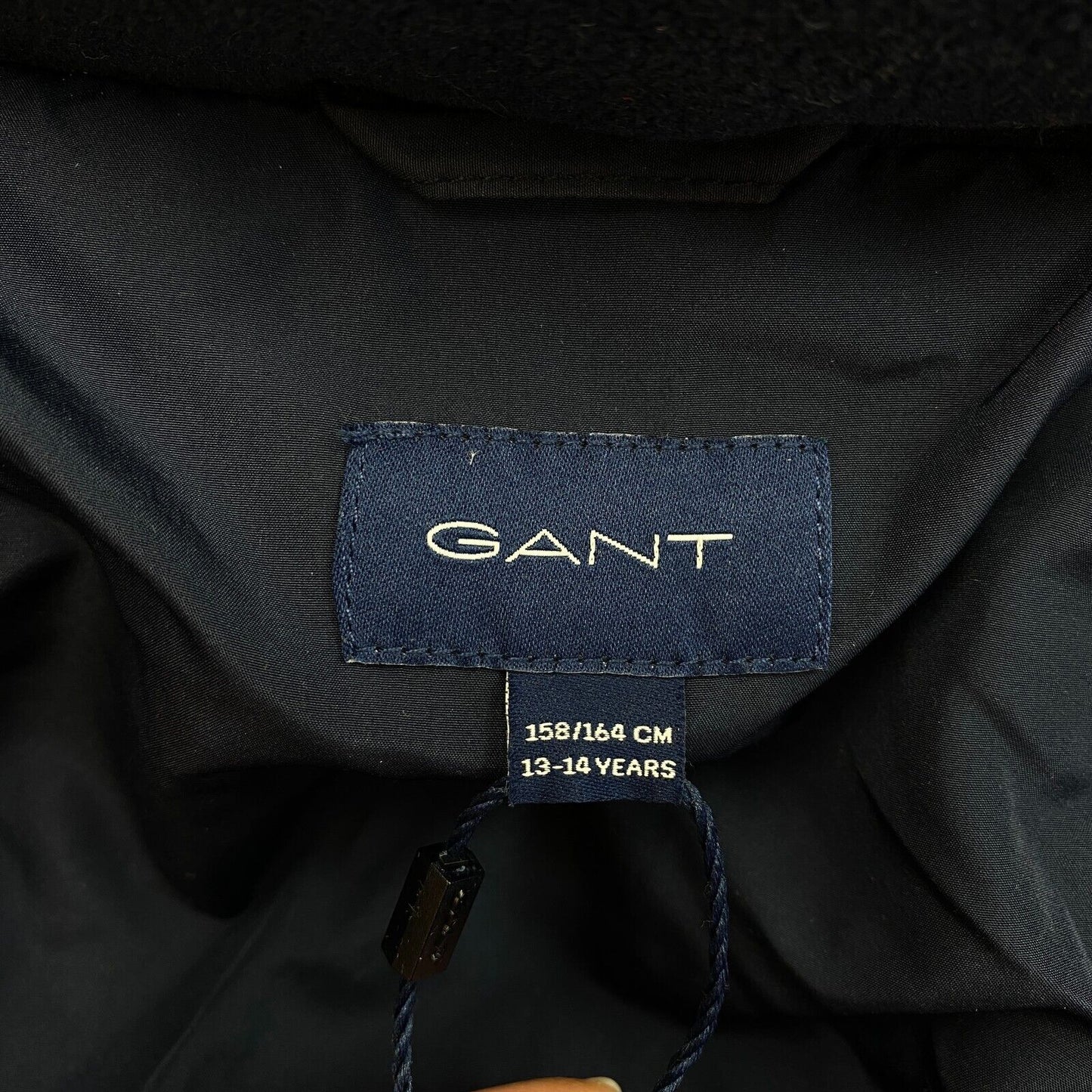 GANT Boys Navy Blue Original Padded Hooded Coat Size 13-14 Years 158/164 cm