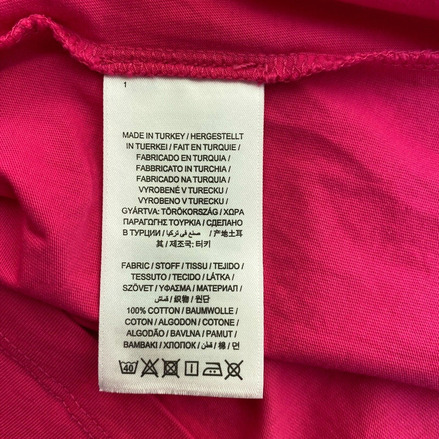 GANT Pink Logo Crew Neck T-Shirt Size XS