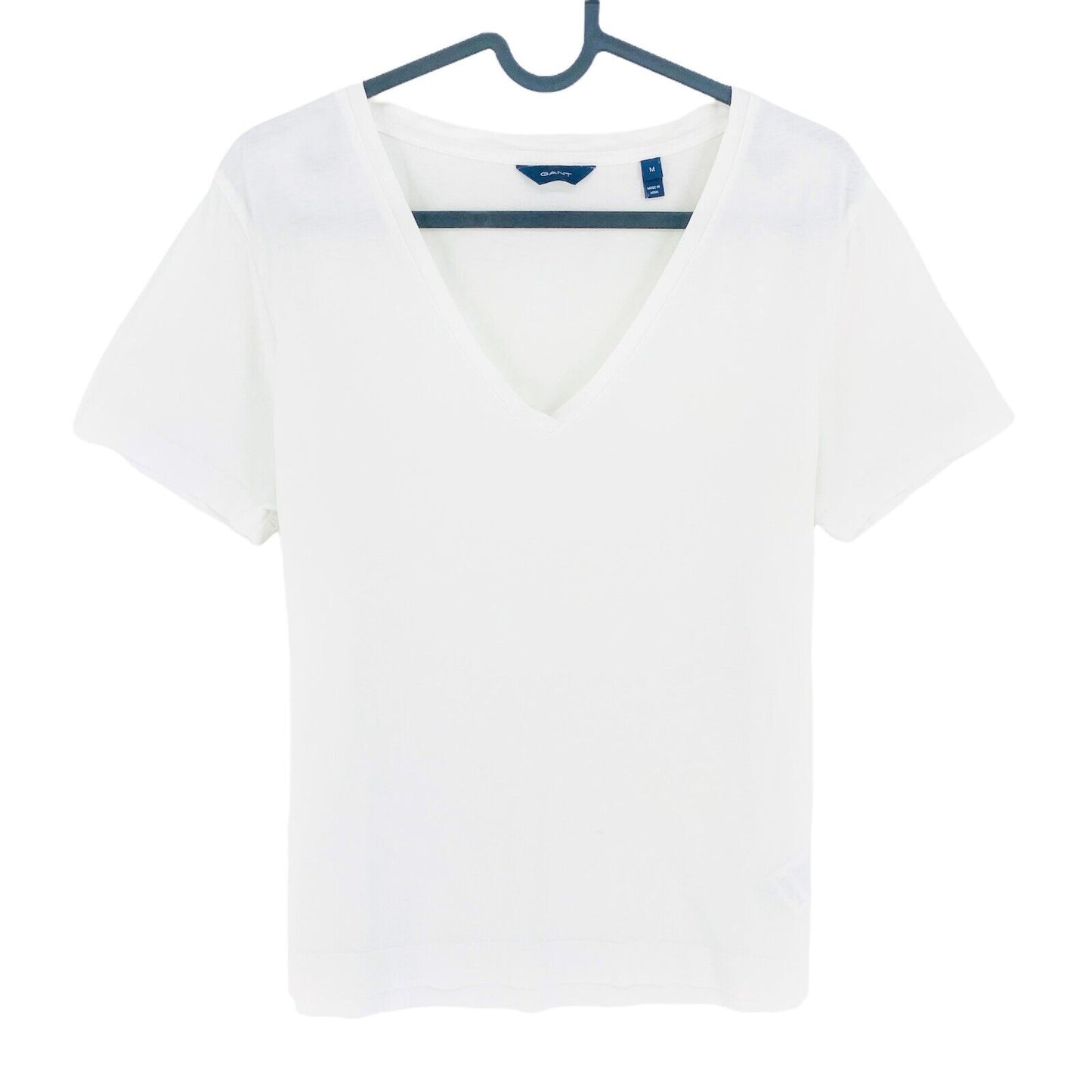 GANT White Original V Neck T Shirt Size M