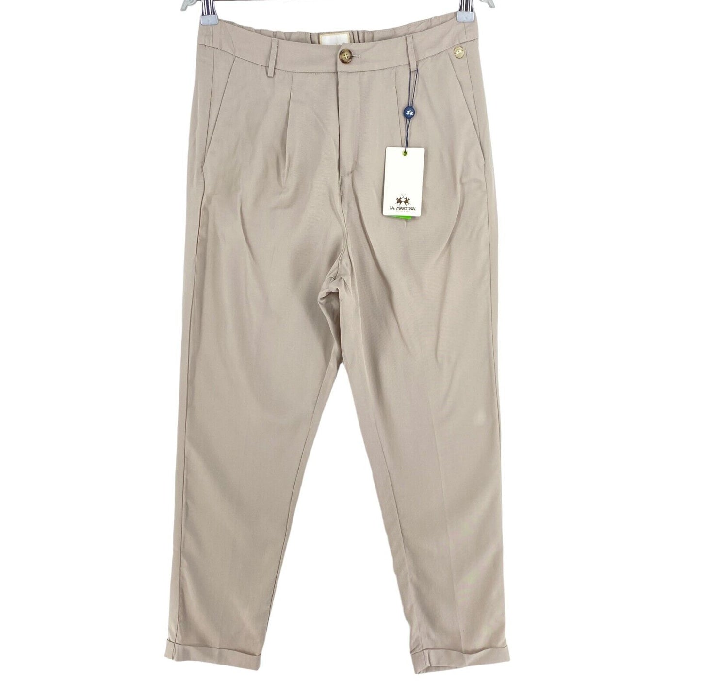 LA MARTINA Light Brown Tencel Chino Pants Trousers Size W30 L30