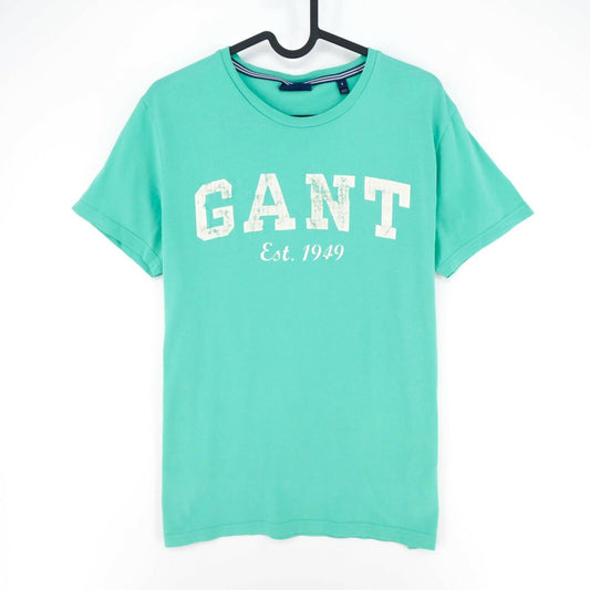 GANT Green Big Logo Crew Neck T Shirt Size S