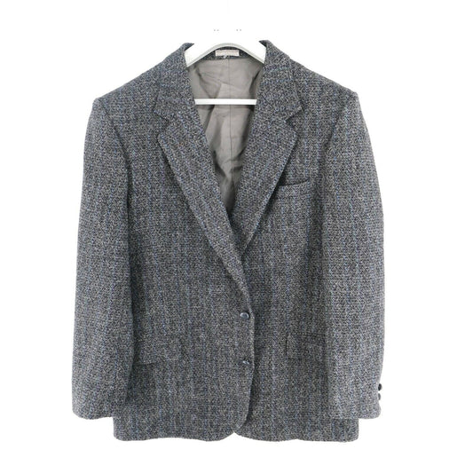 Harris Tweed 100% Wool Grey Jacket Blazer Size US/UK 46 EUR 56