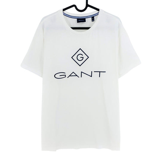 GANT Weißes Lock Up T-Shirt mit Rundhalsausschnitt, Größe XL