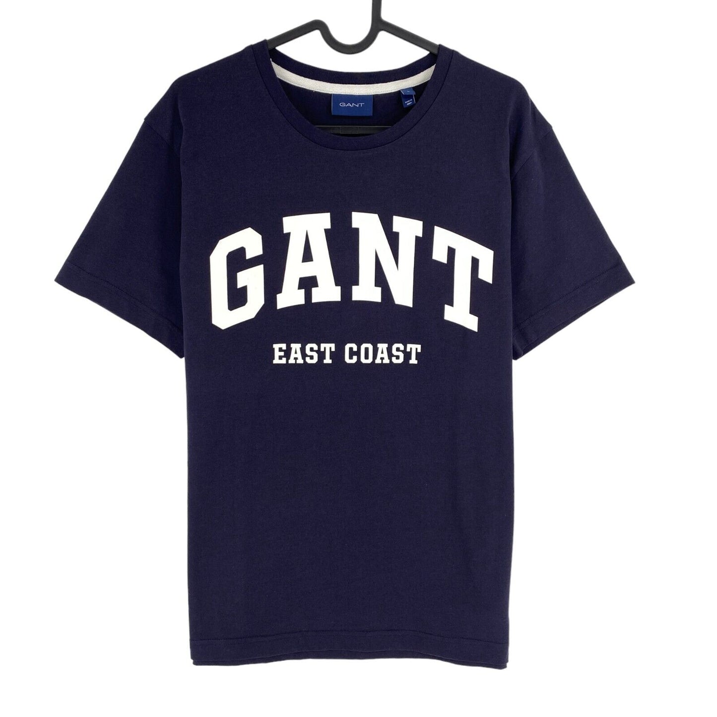 GANT Men Navy Blue Logo Crew Neck Short Sleeve T Shirt Size L