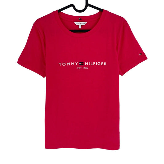 Tommy Hilfiger Women Red DS Regular Hilfiger Crew Neck Tee T Shirt Size S