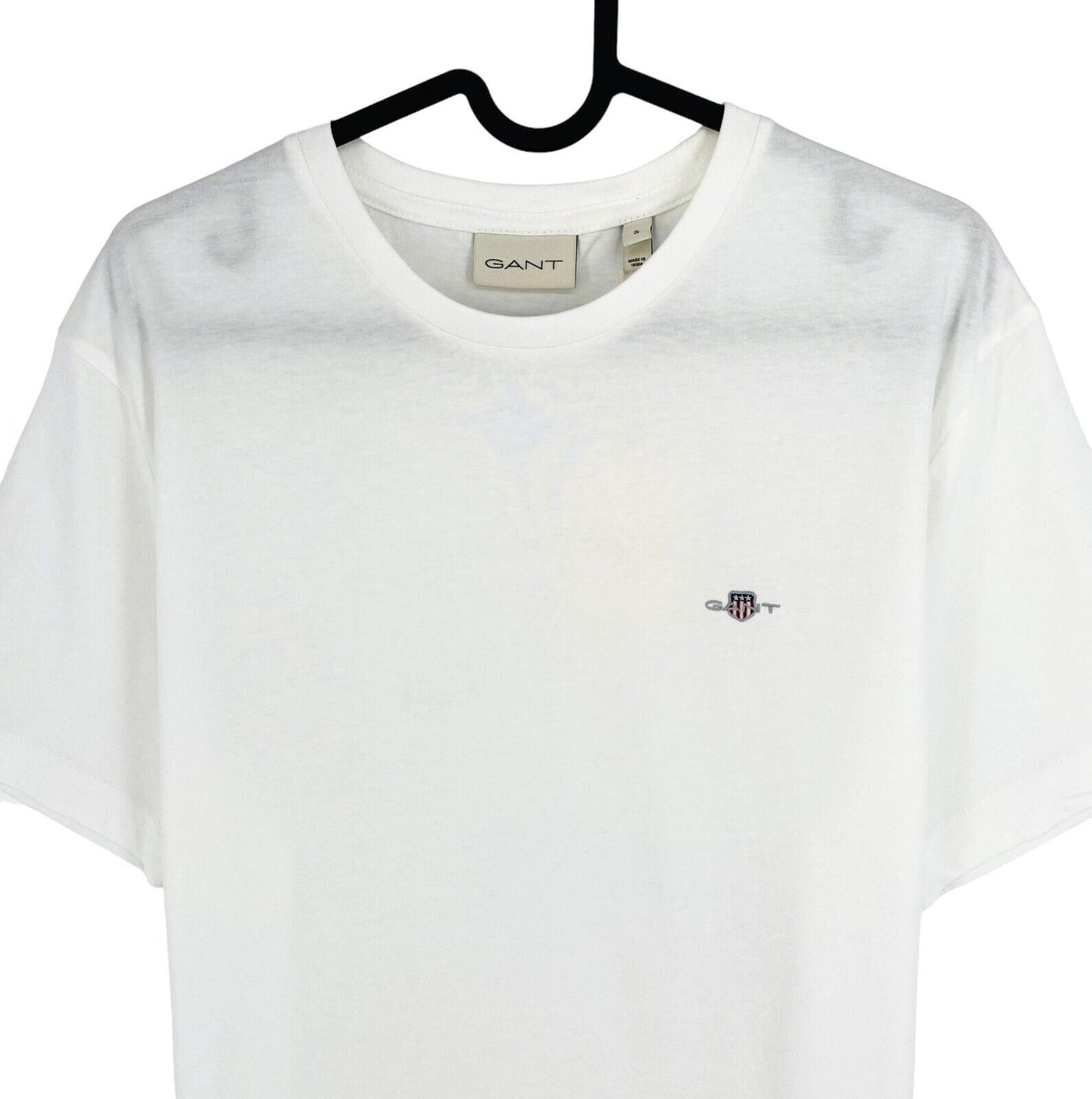 GANT Men White Shield Crew Neck Short Sleeve T-Shirt Size S