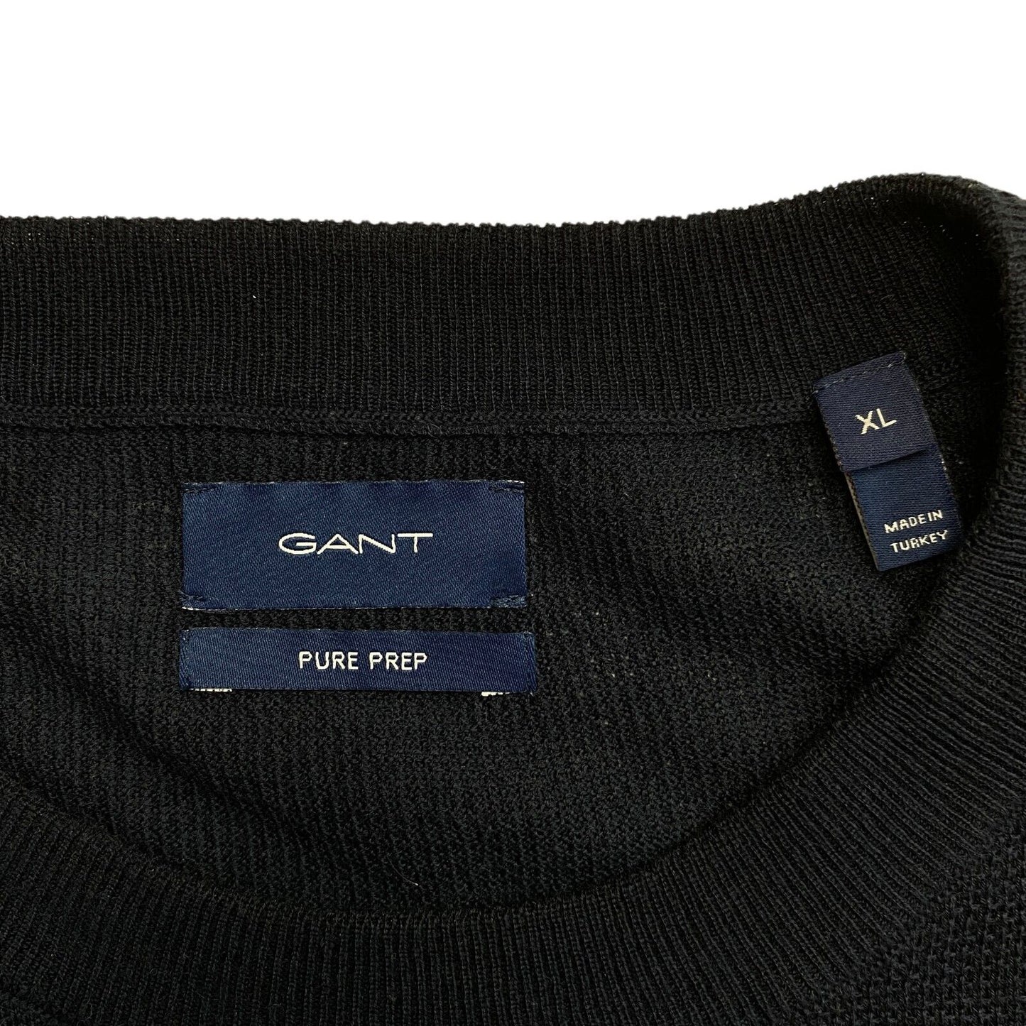 GANT Navy Blue Pure Prep Crew Neck Jumper Sweater Size XL