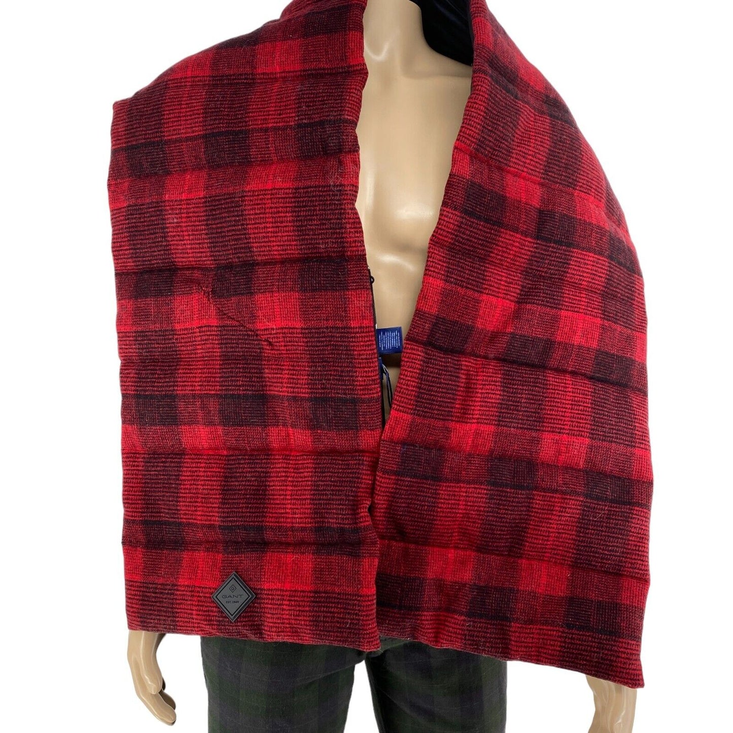 GANT Red Padded Check Scarf Shawl