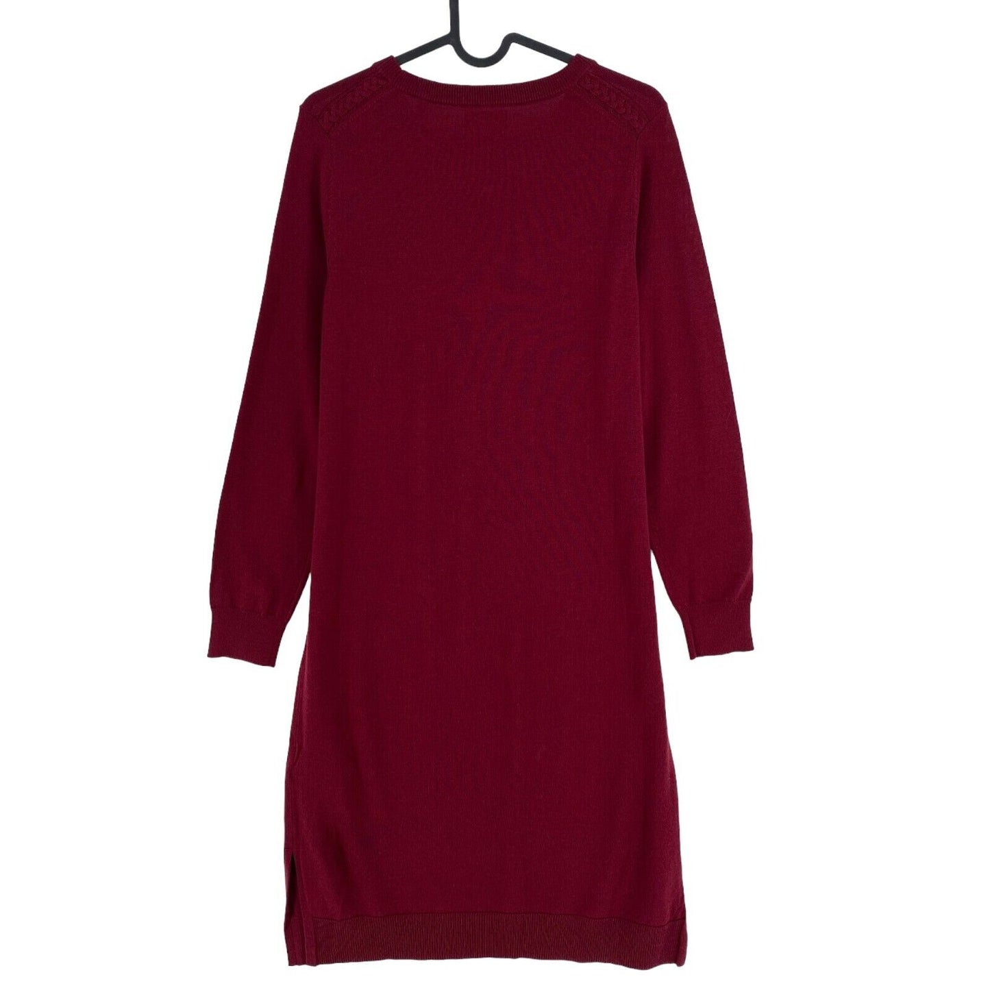 GANT Dark Red 100% Wool Long Sleeves Crew Neck Dress Size S