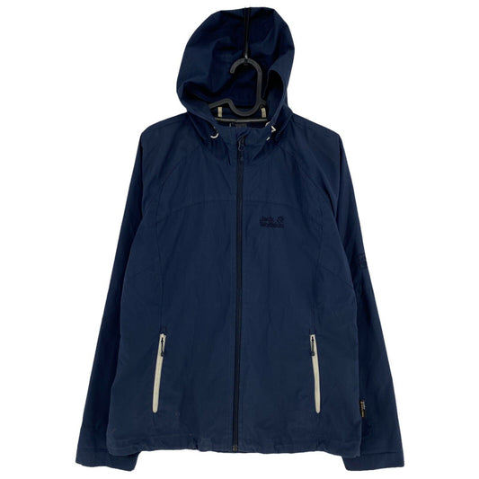 Jack Wolfskin Function 65 Organic Navy Blue Cotton Blend Hooded Jacket Size M