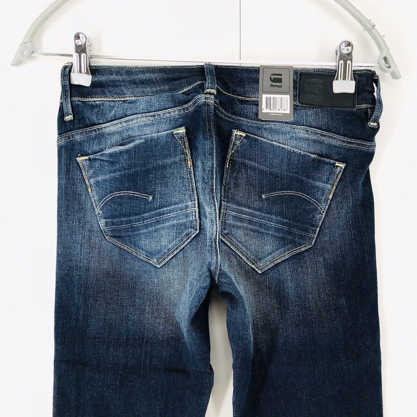 G-STAR RAW MIDGE MID Femme Bleu Foncé Regular Straight Fit Jeans W24 L30